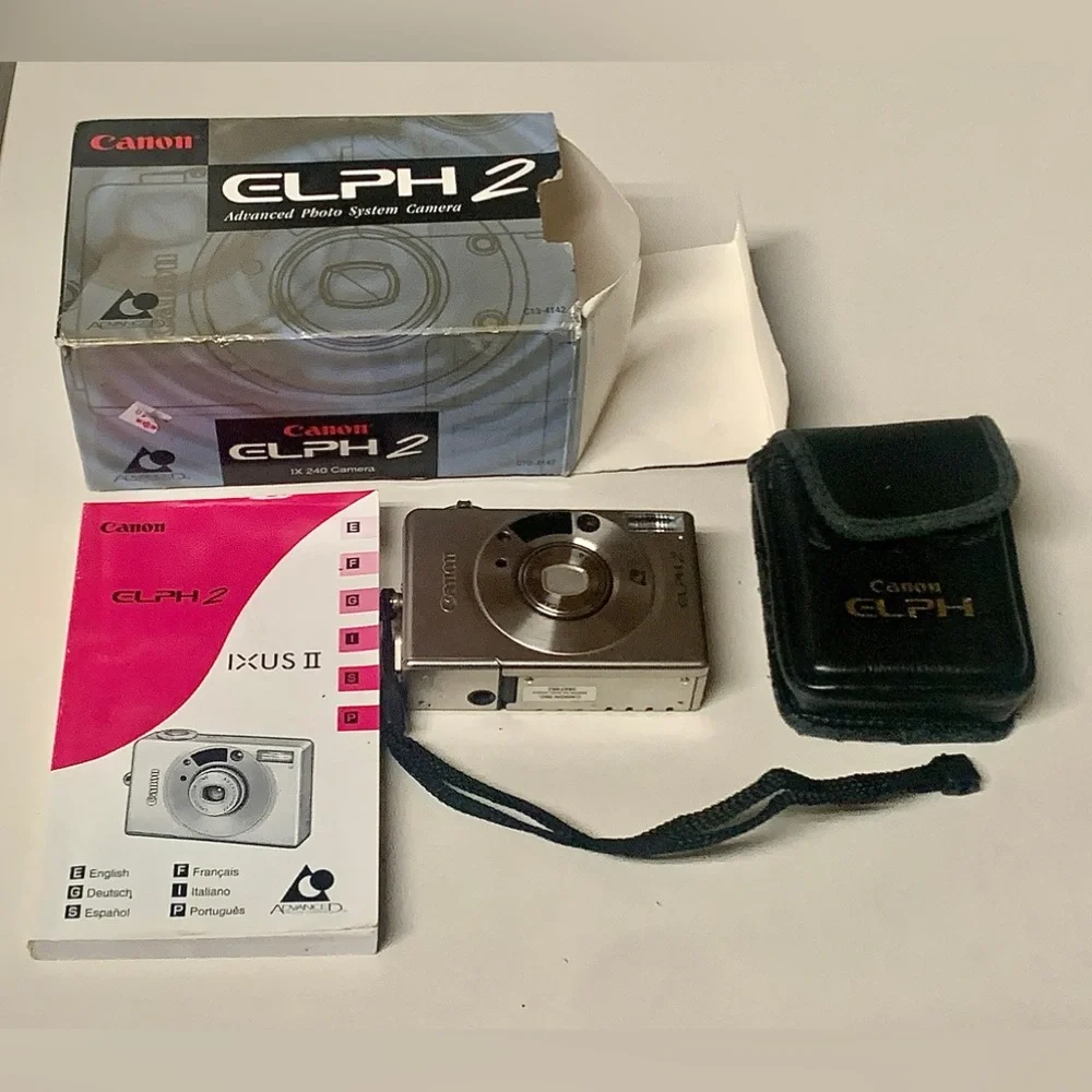 1999 Vintage Canon ELPH 2 APS Film Point and Shoot Camera